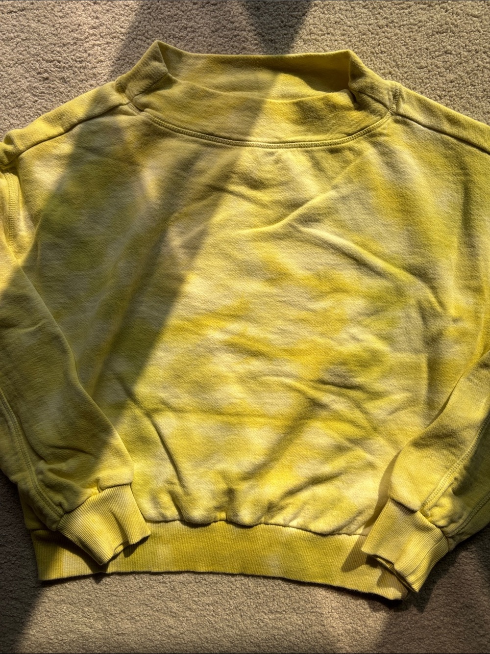 Pilcro Yellow Women's Tie Dye Crewneck Sweatshirt